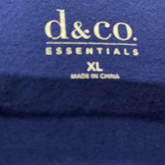 Denim&co Essentials scoop neck 3/4 sleeve top blue size 1X - Picture 2 of 5